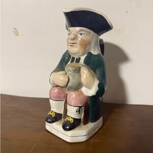 Vintage Toby Jug Traditional English Character Pitcher Gentleman Tricorn Hat